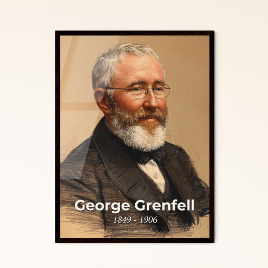 Captivating Portrait of George Grenfell: Elegantly Crafted Contemporary Art Print Celebrating the Spirit of Exploration in the Congo