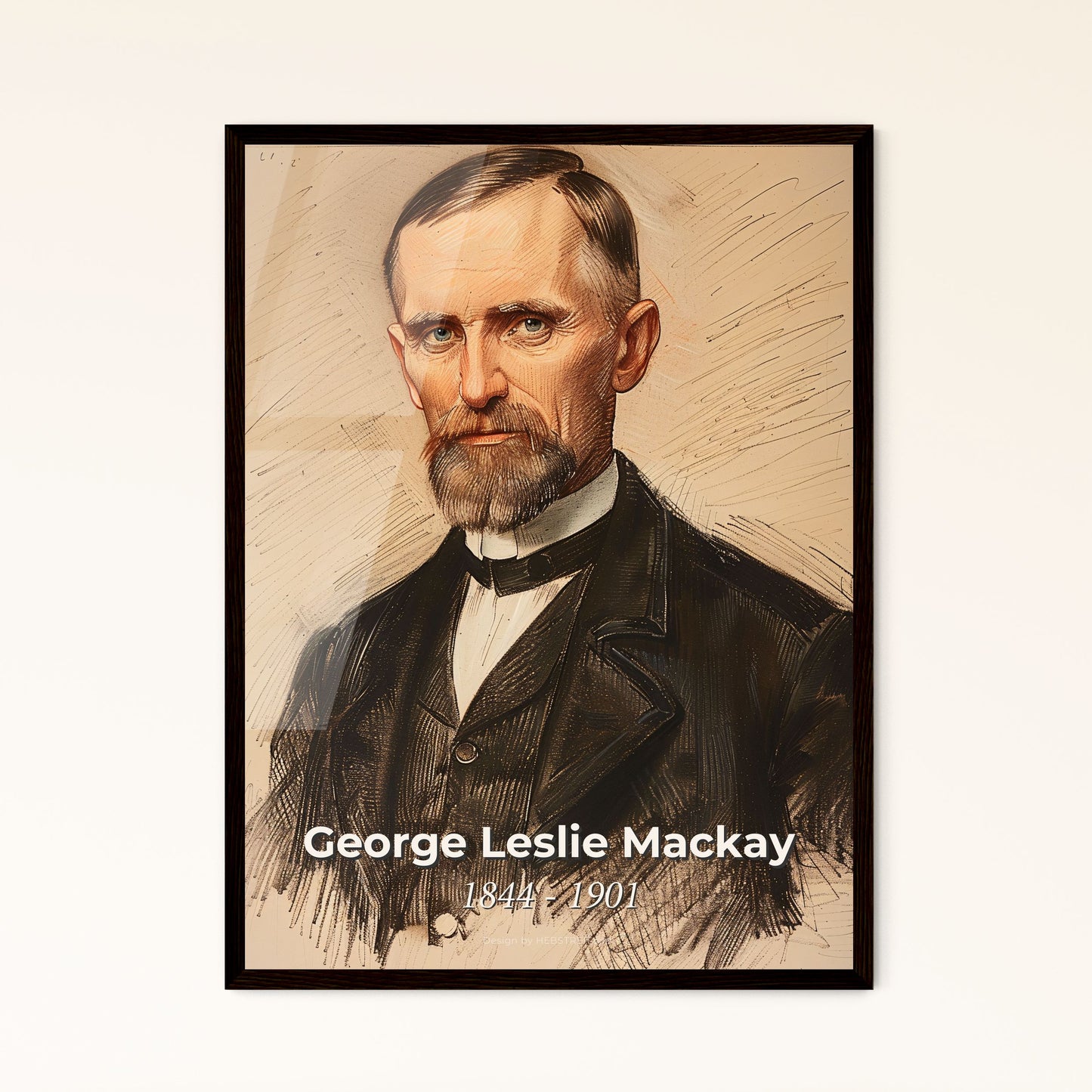 Captivating Portrait of George Leslie Mackay: A Vibrant Tribute to a Visionary Missionary in Contemporary Style