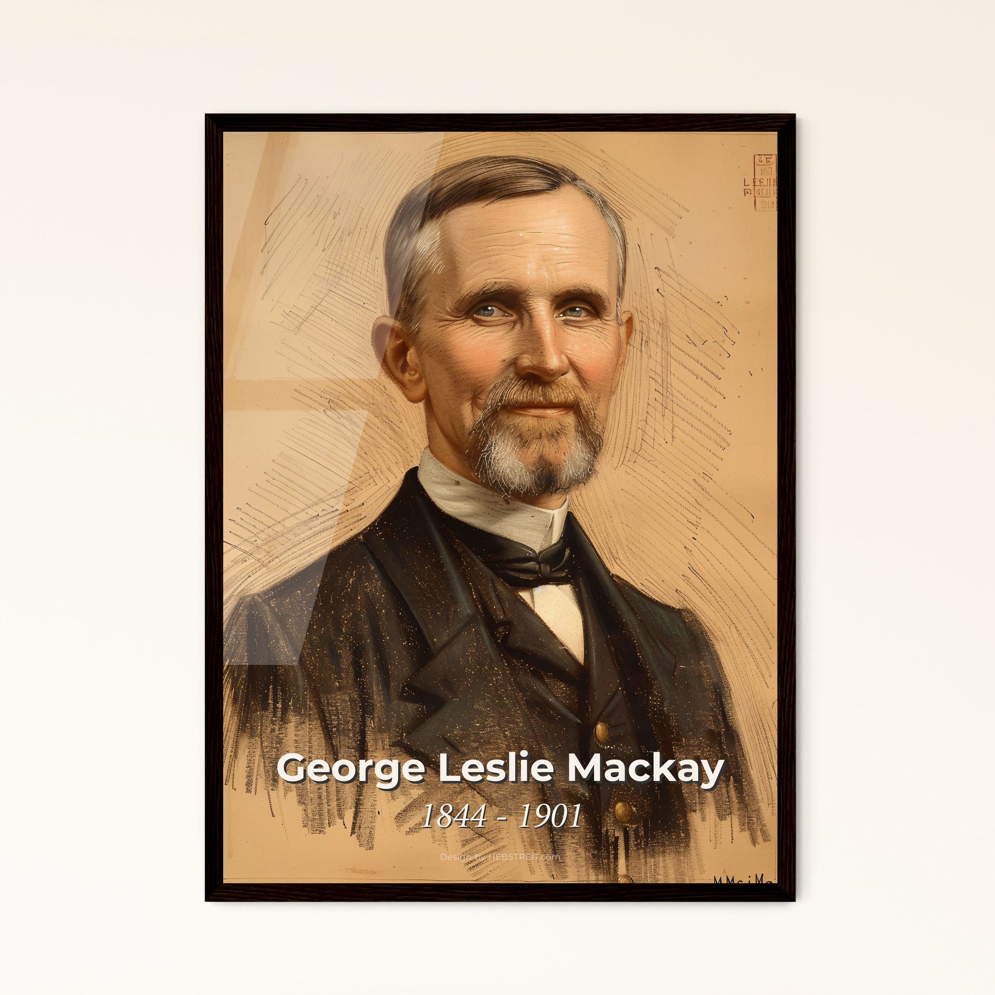 Enchanting Portrait of George Leslie Mackay: A Vibrant Tribute to a Canadian Missionary's Legacy in Taiwan - Ideal Home Décor Gift