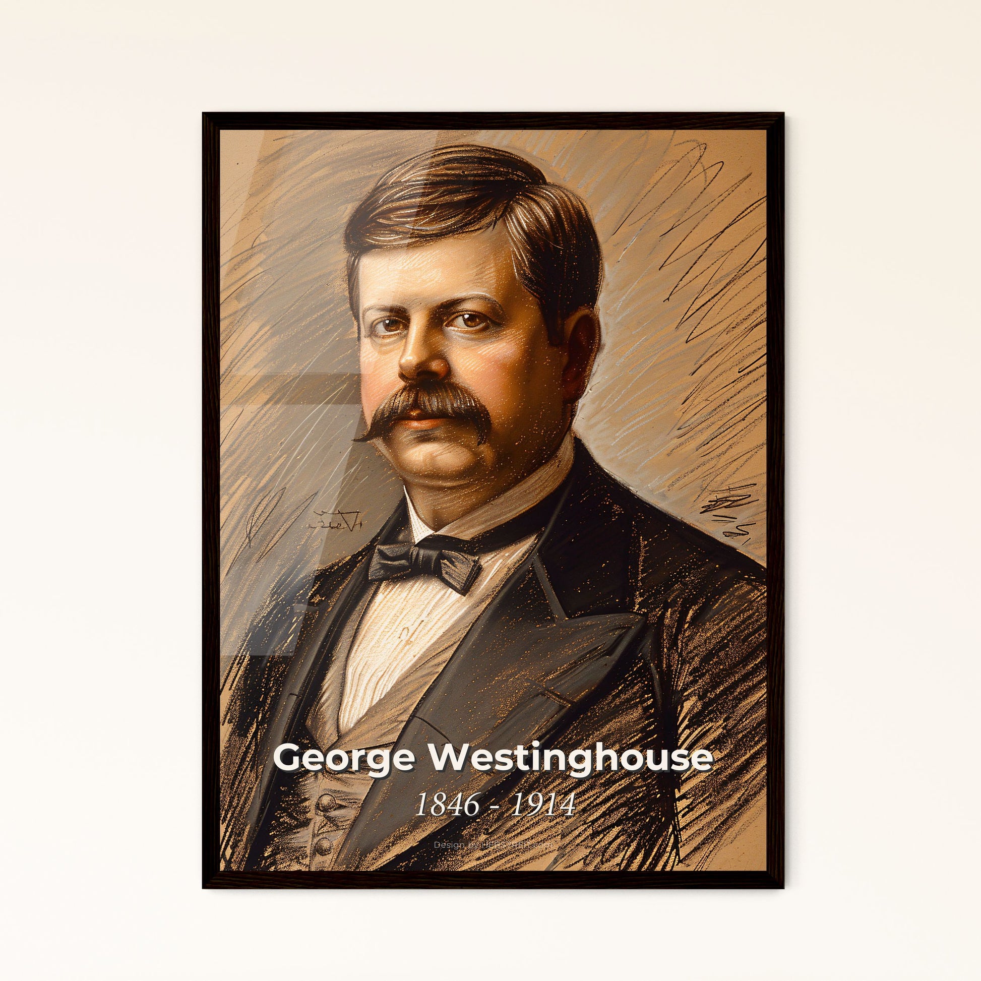 Dynamic Portrait of George Westinghouse Framed Print