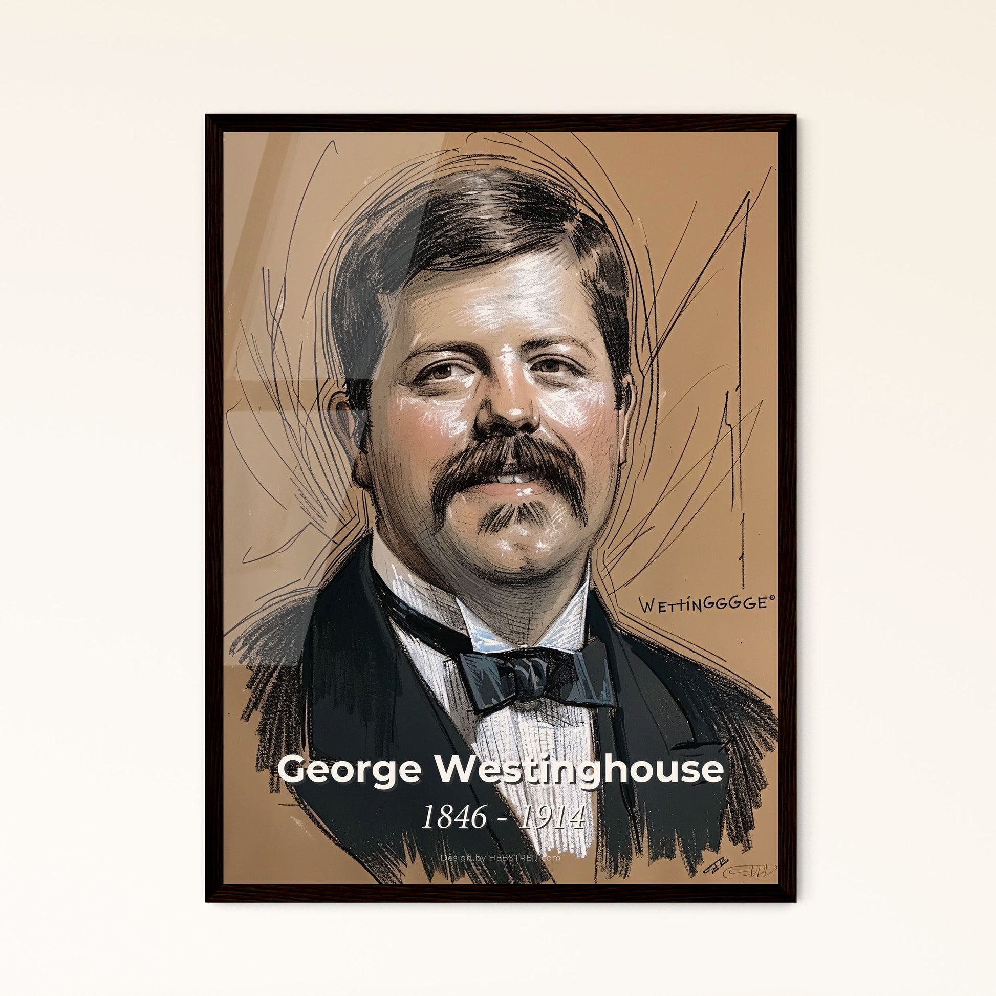 Dynamic Portrait of George Westinghouse Framed Print