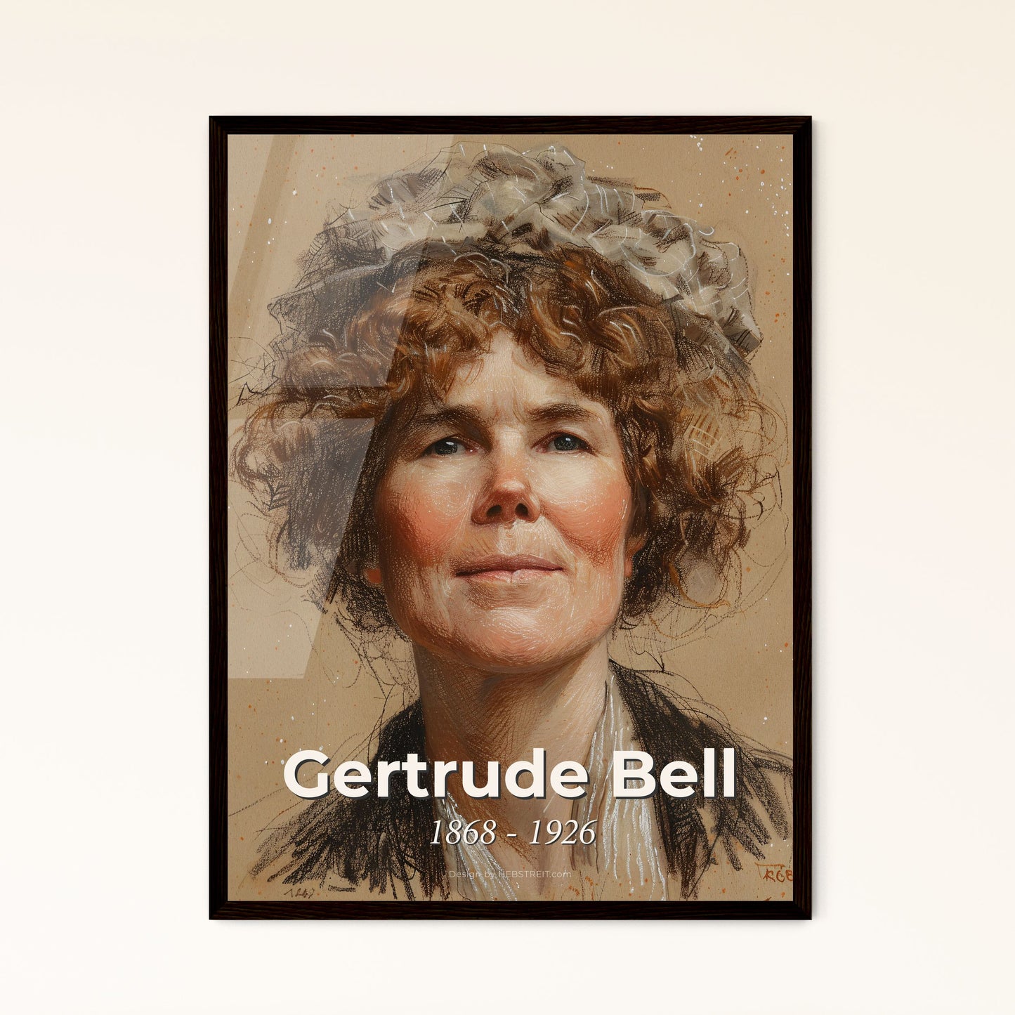 Elegant Portrait of Ge - Framed Art Print