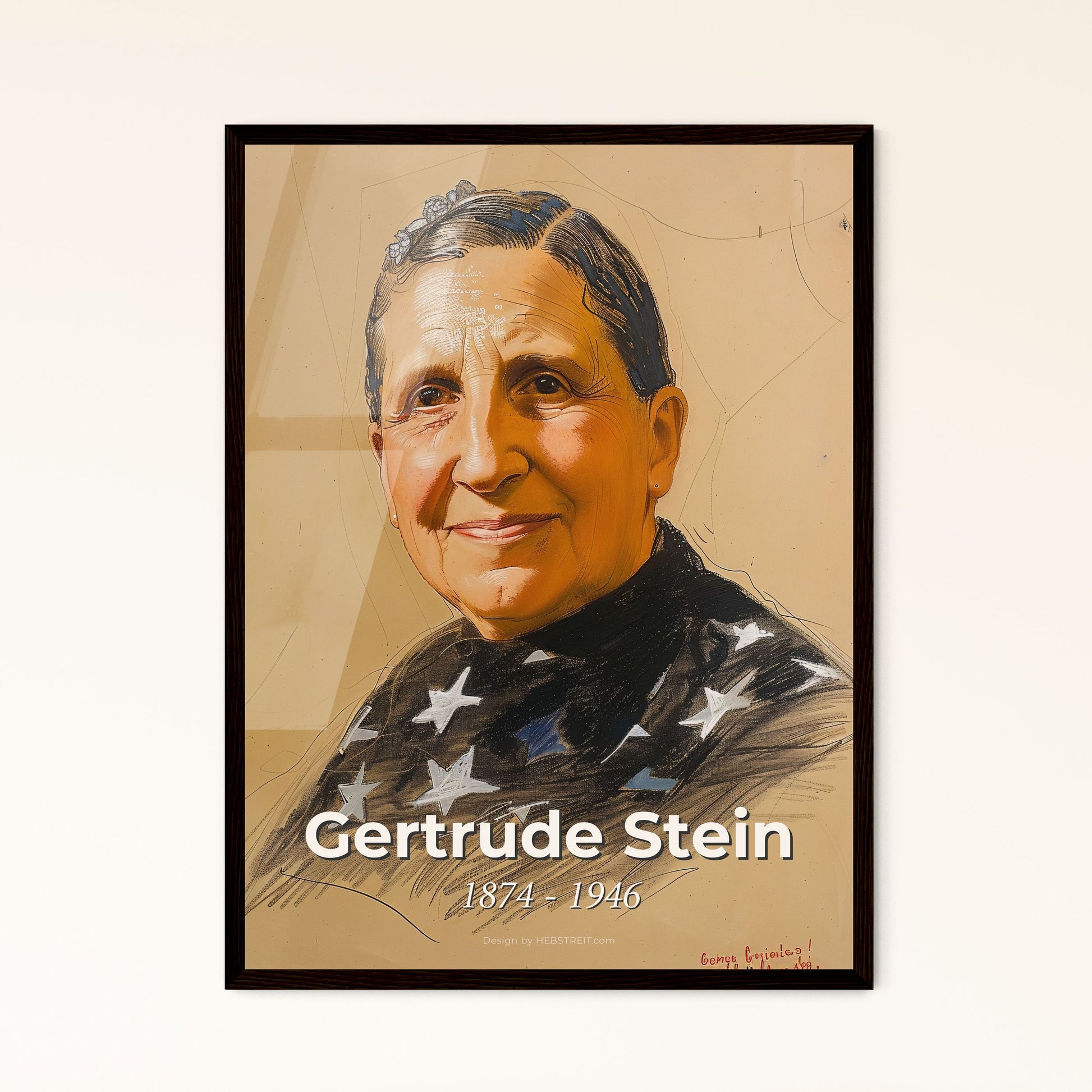 Radiant Portrait of Ger - Framed Art Print
