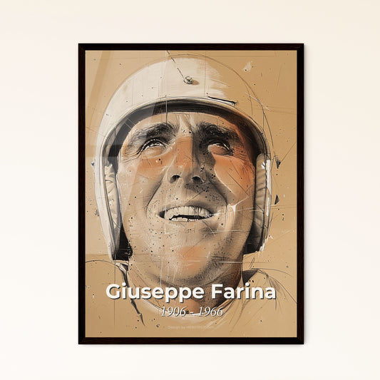 Giuseppe Farina: First F1 World Champion - Dynamic Contemporary Portrait Art on Premium Print Options for Stunning Decor