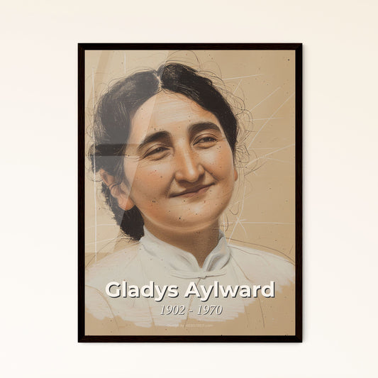 Timeless Grace: Gladys Aylward, British Missionary to China – Contemporary Art Print Celebrating Courage and Compassion in Orphan Care