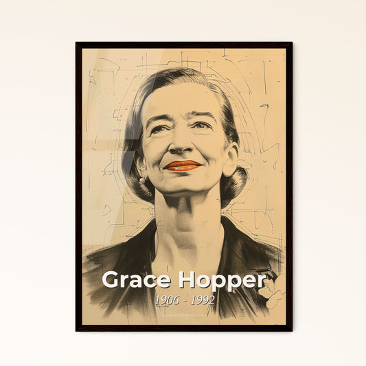 Grace Hopper: Pioneer of Programming - Captivating Contemporary Art Print Celebrating Innovation and Elegance in Home Decor