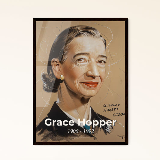 Grace Hopper: Celebrating the Legacy of a Computing Pioneer in an Elegant Contemporary Artwork - Perfect for Home Decor