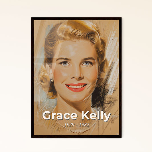 Elegance Redefined: Grace Kelly Portrait - A Limited Edition Art Print Celebrating the Iconic Hollywood Star and Monaco Princess