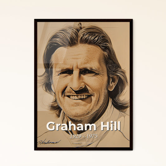 Graham Hill: The Triple Crown Legend - Exquisite Contemporary Art Print Celebrating a Racing Icon’s Charisma & Legacy in Style