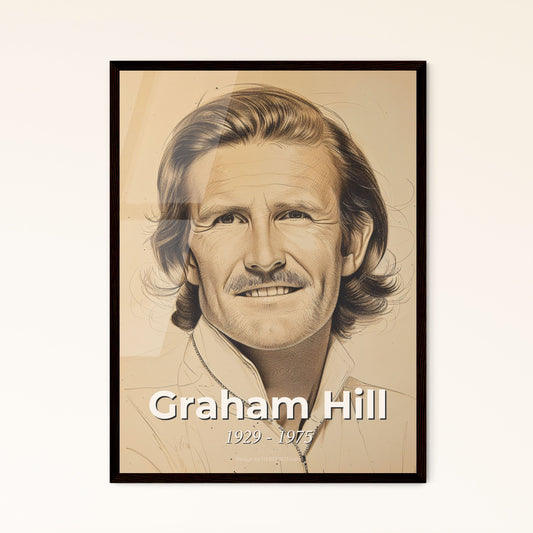 Timeless Elegance: Graham Hill - The Triple Crown Champion in Dynamic Contemporary Art - Captivating Gift for Aficionados