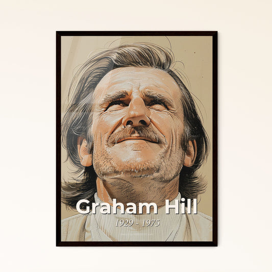 Timeless Triumph: Graham Hill - Iconic British Racing Legend in Dynamic Contemporary Art - A Stunning Gift for Motorsport Enthusiasts.