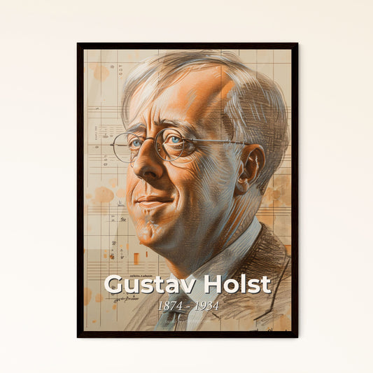 Radiant Portrait of Gustav Holst Framed Print