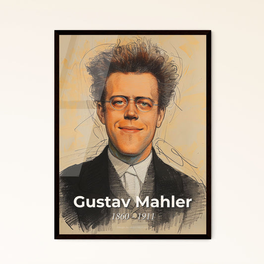 Enchanting Portrait of Gustav Mahler Framed Print