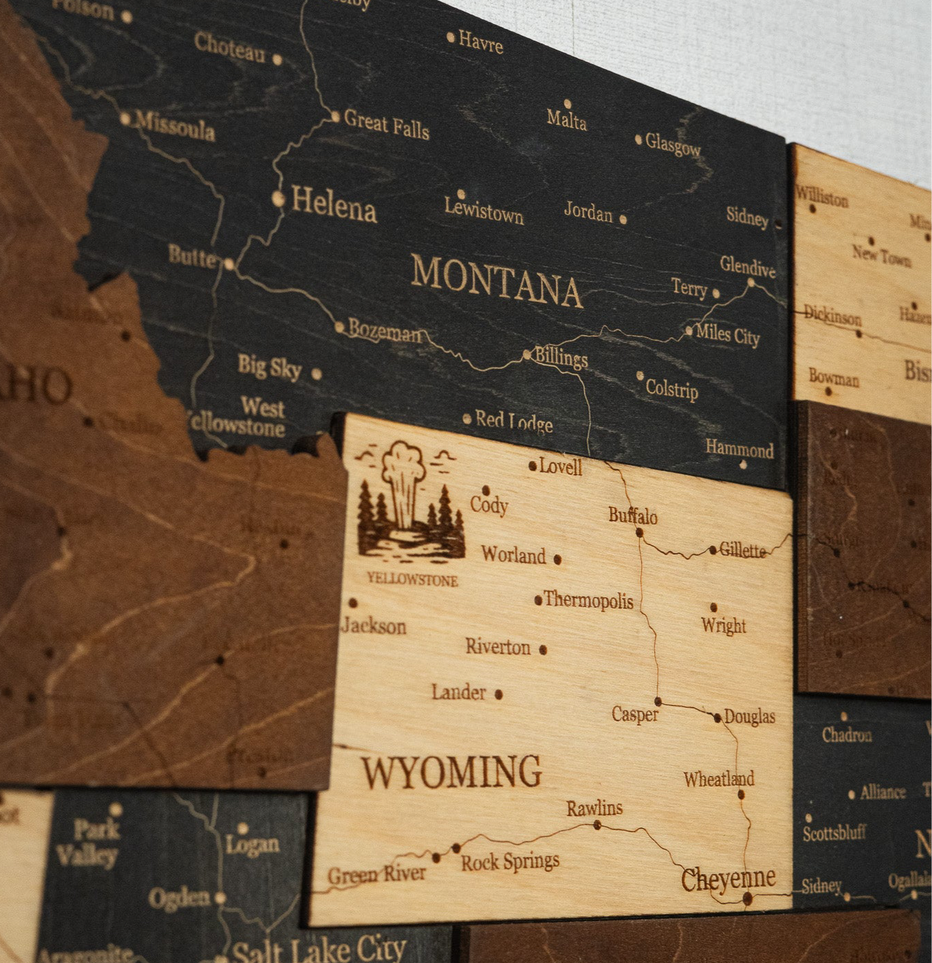 Wooden USA Map with States – Unique Wall Art for Home & Office