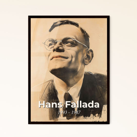 Enchanting Portrait of Hans Fallada Framed Print