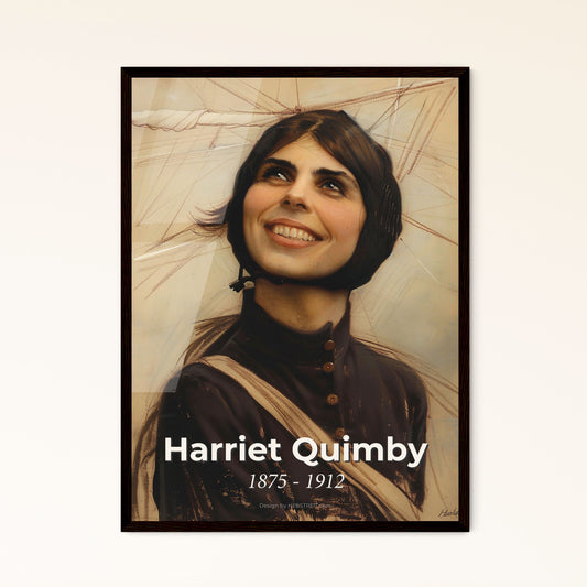 Harriet Quimby: Celebrating the Trailblazing Aviator in Captivating Contemporary Art - A Stunning Print for Any Space