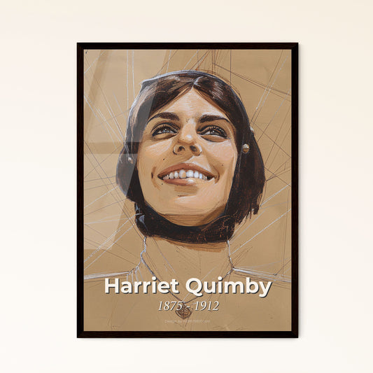 Harriet Quimby: Iconic Aviator Portrait in Contemporary Style - Unique Print for Home Décor, Framed or Aluminum Options Available!