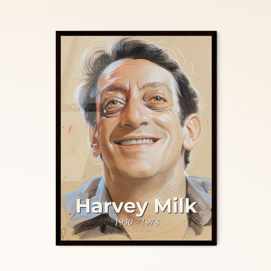 Harvey Milk: Icon of LGBTQ+ Rights - Stunning Contemporary Portrait in Vibrant Hues, Perfect for Home Decor & Gift Giving