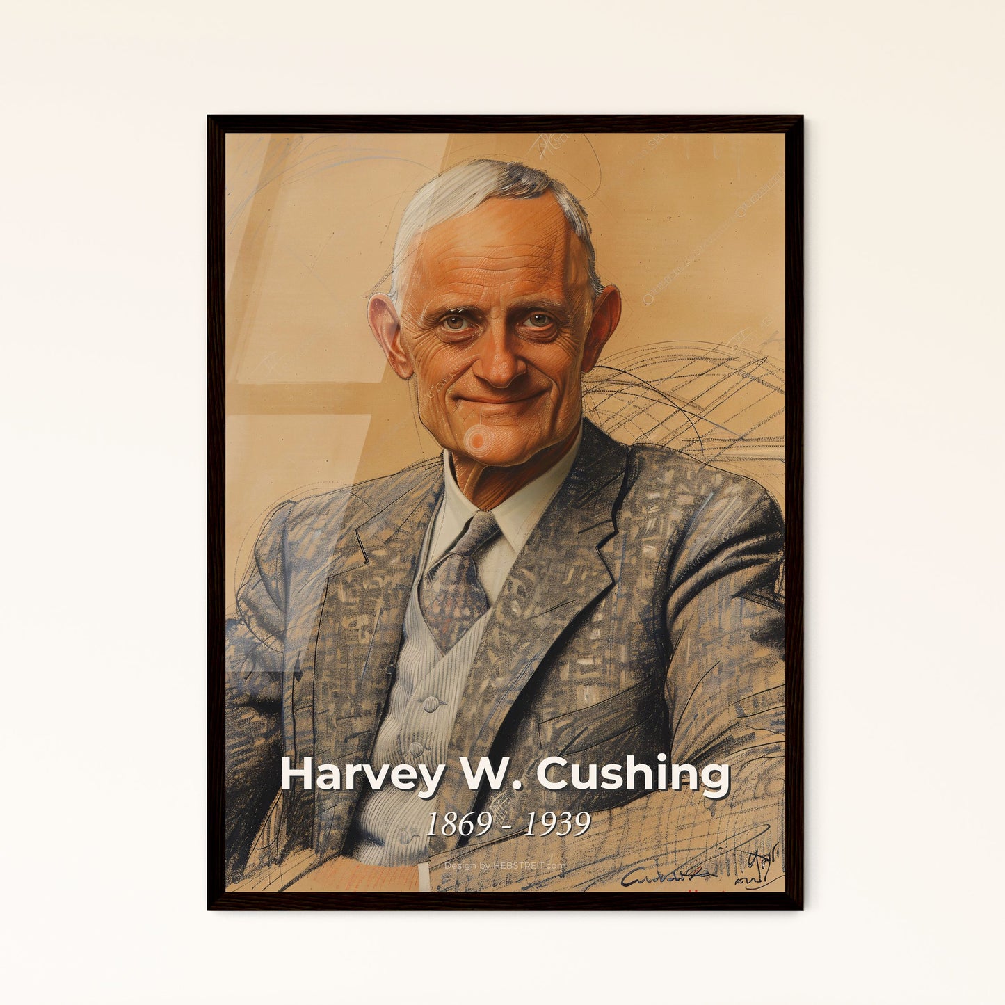 Dynamic Portrait of Harvey W. Cushing Framed Print