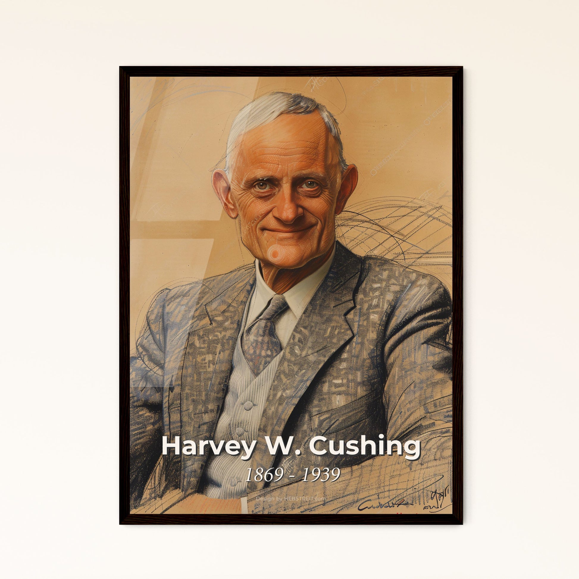 Dynamic Portrait of Harvey W. Cushing Framed Print