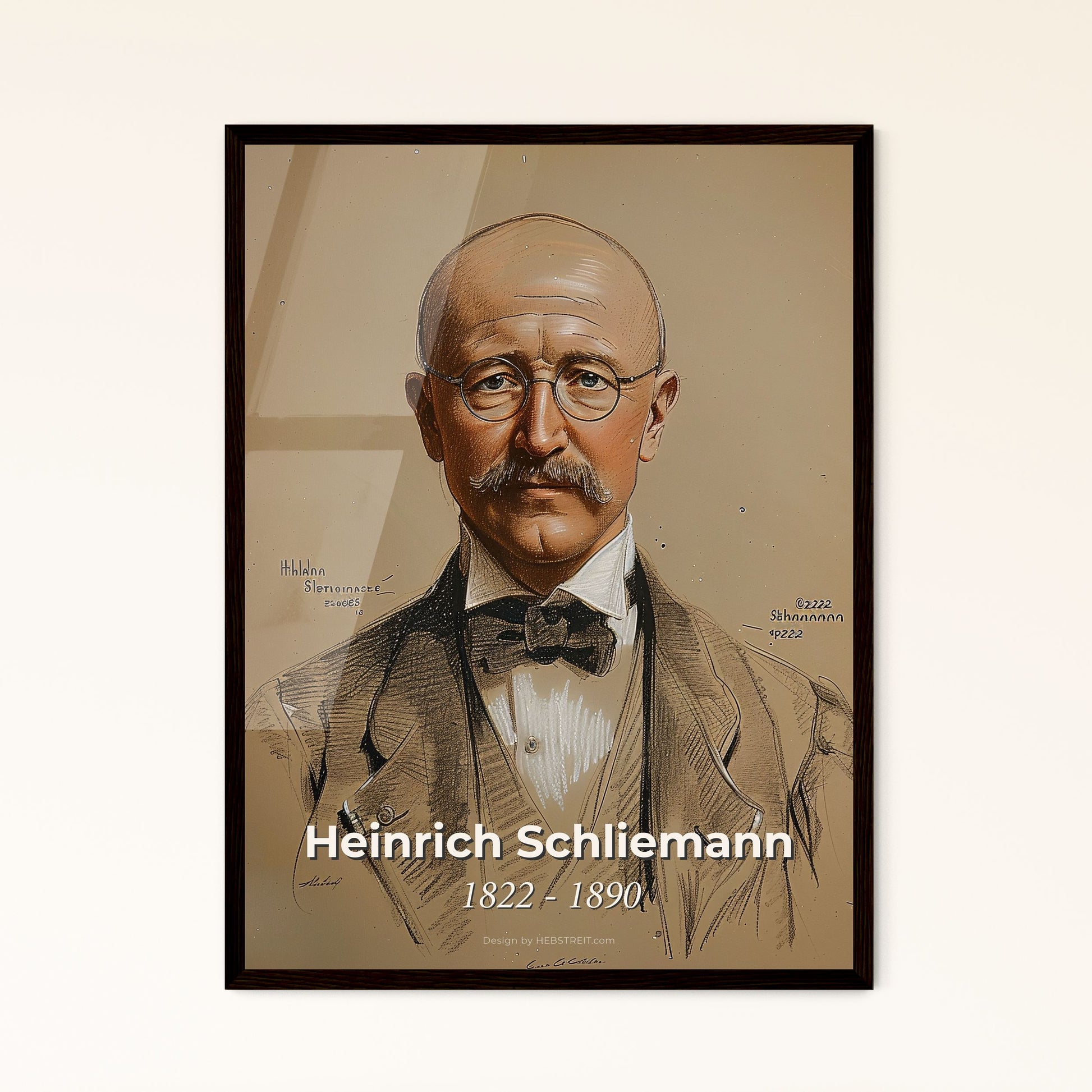 Elegant Tribute to Heinrich  - Framed Art Print