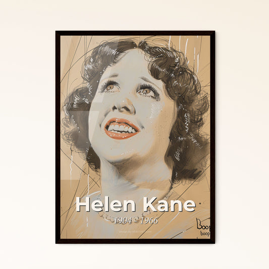 Captivating Tribute to Helen Kane: Boop-Boop-A-Doop Icon in a Stunning Contemporary Portrait - Unique Art for Home Decor