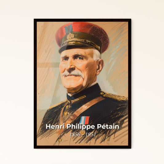 Striking Portrait of Henri Phi - Framed Art Print