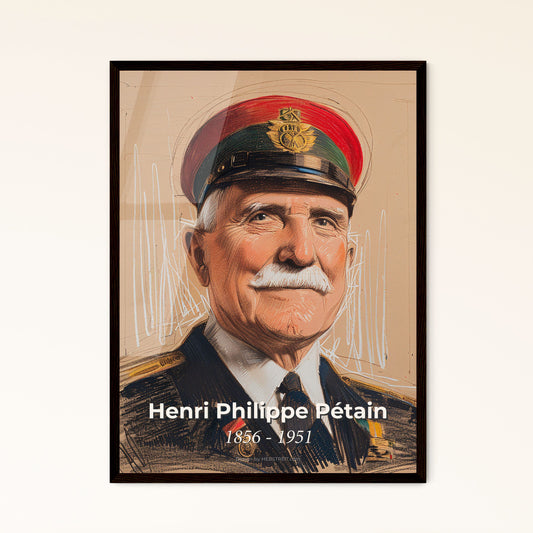 Striking Contemporary Portrait of Henri Philippe Pétain Framed Print