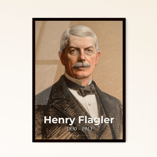 Elegant Portrait of Henry Flagler: A Vibrant Tribute to the Visionary Industrialist & Pioneer of Florida's Development