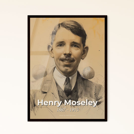 Henry Moseley: A Dynamic Tribute to the British Physicist - Contemporary Art Print with Elegant Lines & Unique Perspective