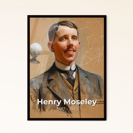 Radiant Portrait of Henry Moseley Framed Print