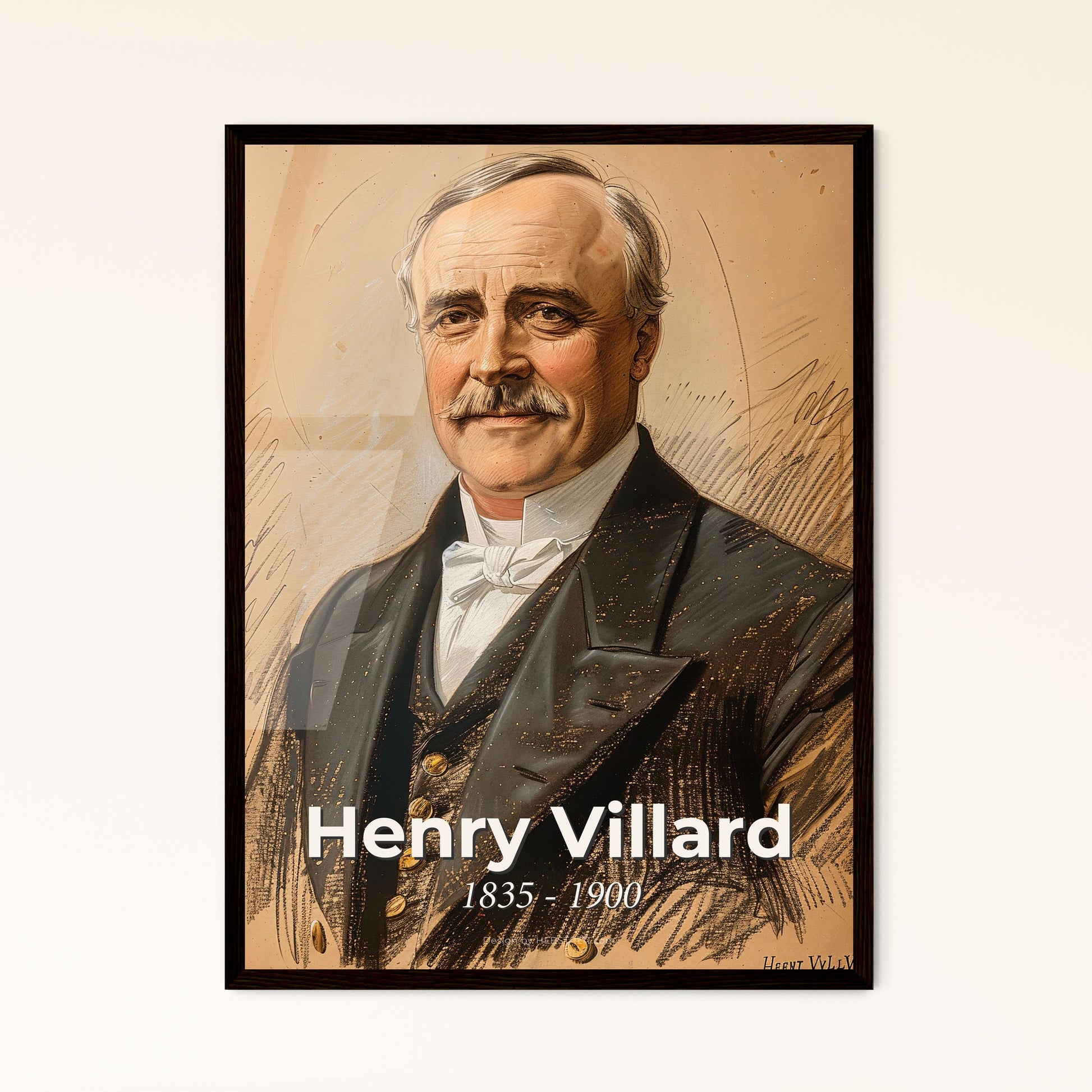 Portrait of Henry Villard Framed Print