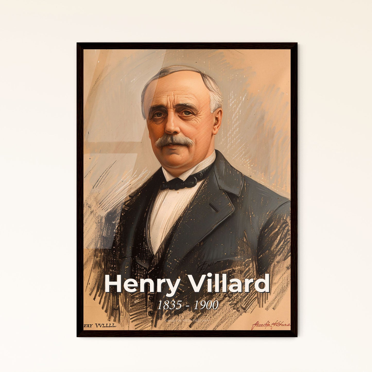 Dynamic Portrait of Henry Villard Framed Print