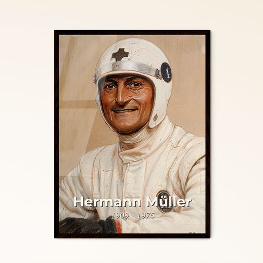 Hermann Müller: A Dynamic Tribute to the 1939 Grand Prix Champion – Captivating Contemporary Art Print for Home Décor