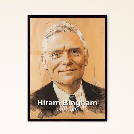 Elegant Contemporary Portrait of Hiram Bingham: Rediscoverer of Machu Picchu - Stunning Art Print for Home Decor & Gifting