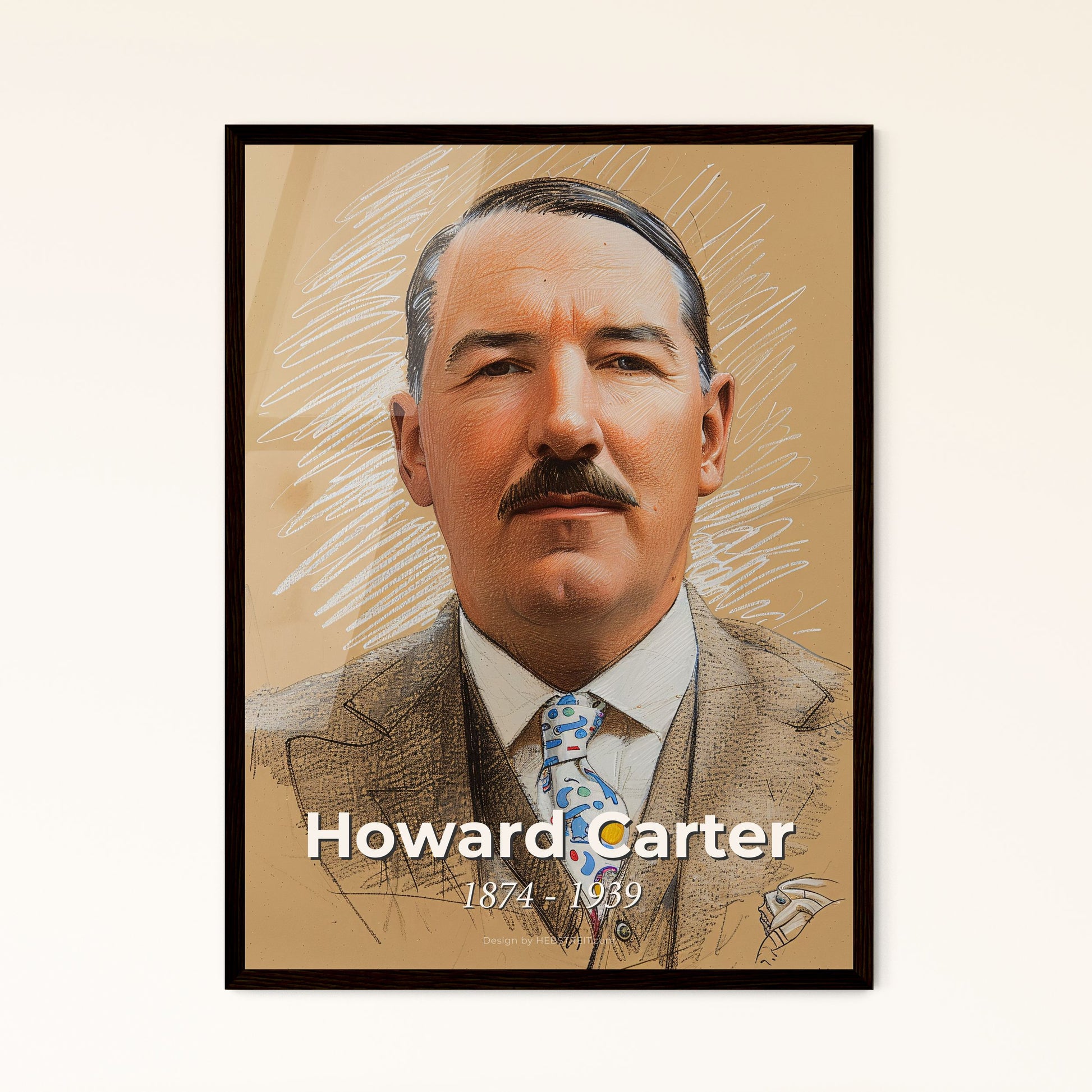 Elegant Portrait of Howard Carter Framed Print
