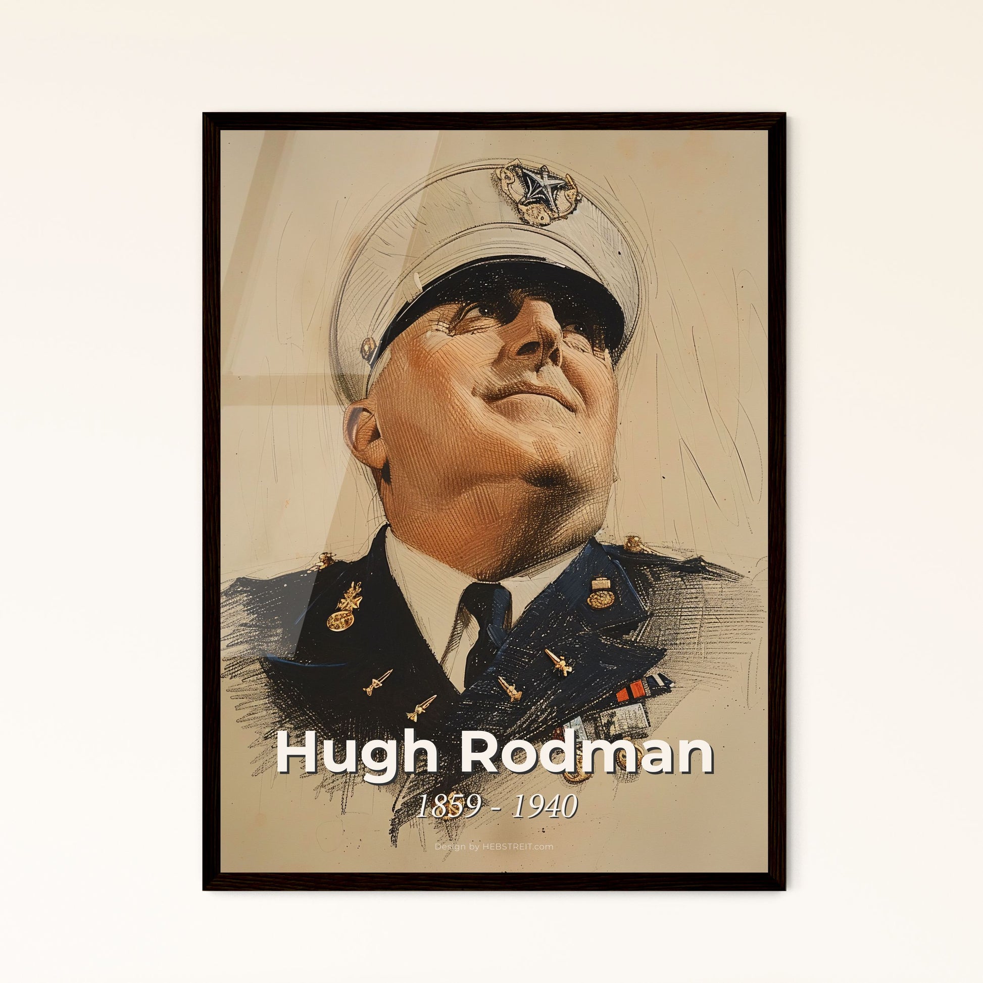 Portrait of Admiral Hugh Rodman Framed Print