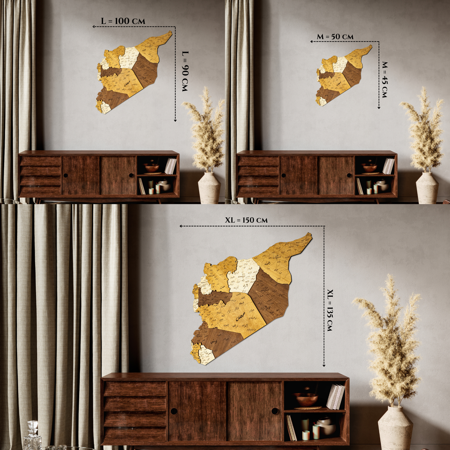 Wooden Map of Syria – Unique Wall Art for Home & Office