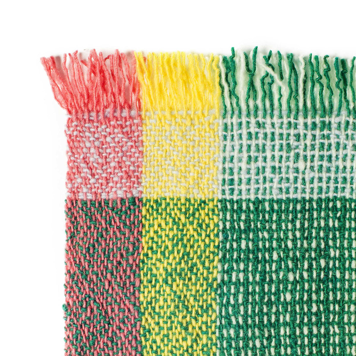INTEGRATE THROW INTUITION | Green THROW BLANKET | 180x140 cm | 100% Merino Wool | Cristian Zuzunaga