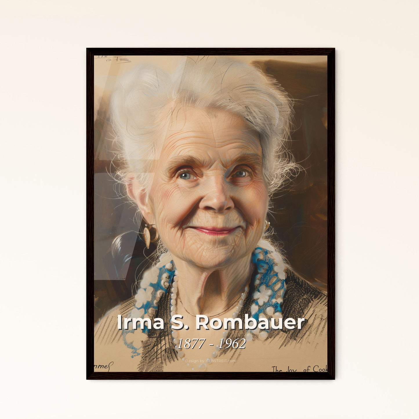 Elegance of Irma S. Rombauer: A Contemporary Tribute to the Iconic Author Behind 'The Joy of Cooking' – Stunning Art Print