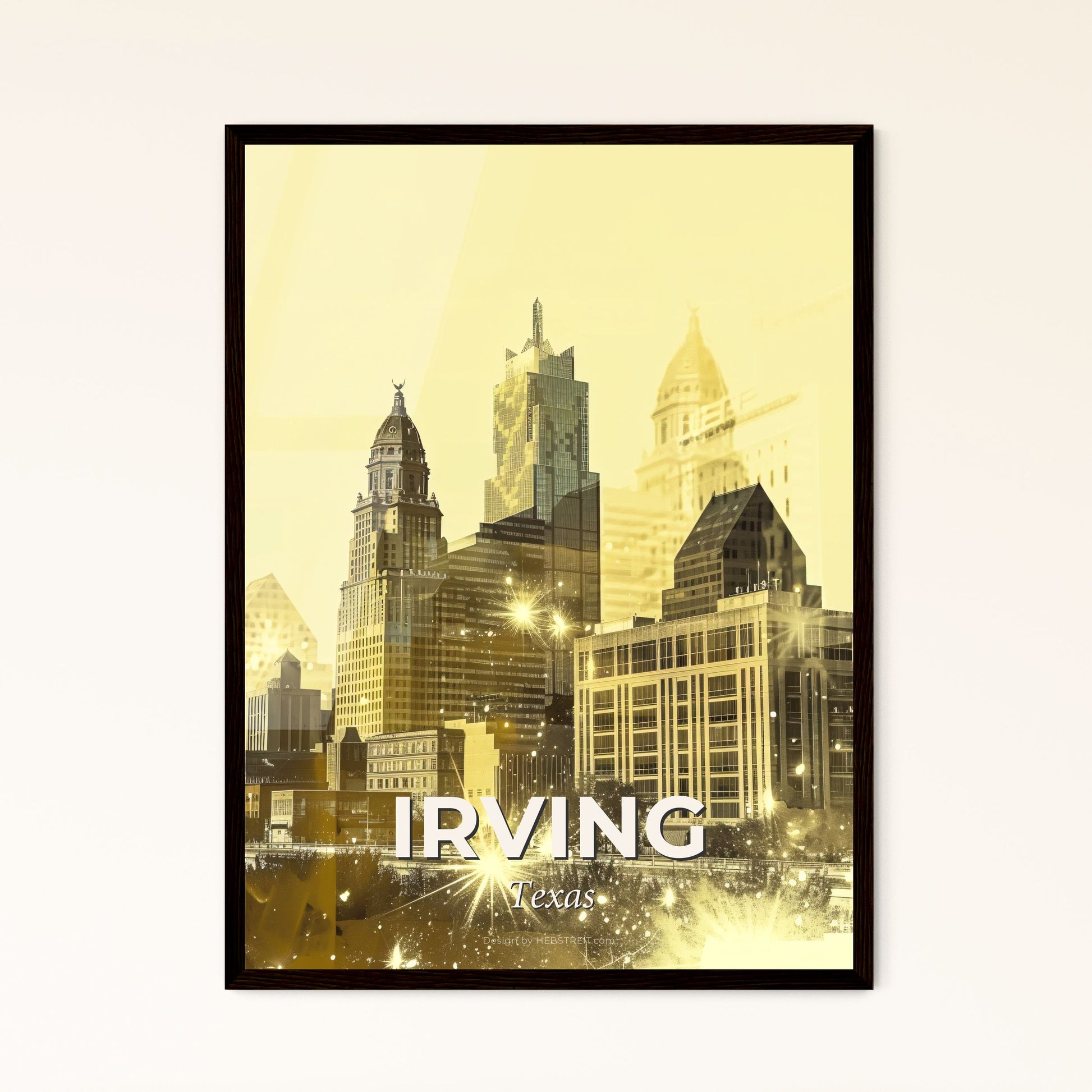 Irving Cityscape: Bright Lights, Local Charm - A city skyline with many tall buildings