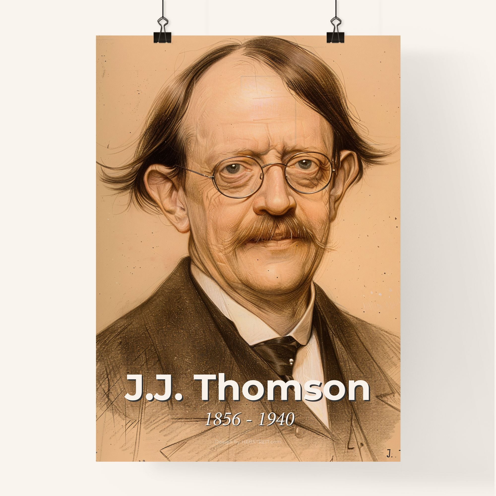 Exquisite Portrait of J.J. Thomson Framed Print – HEBSTREIT