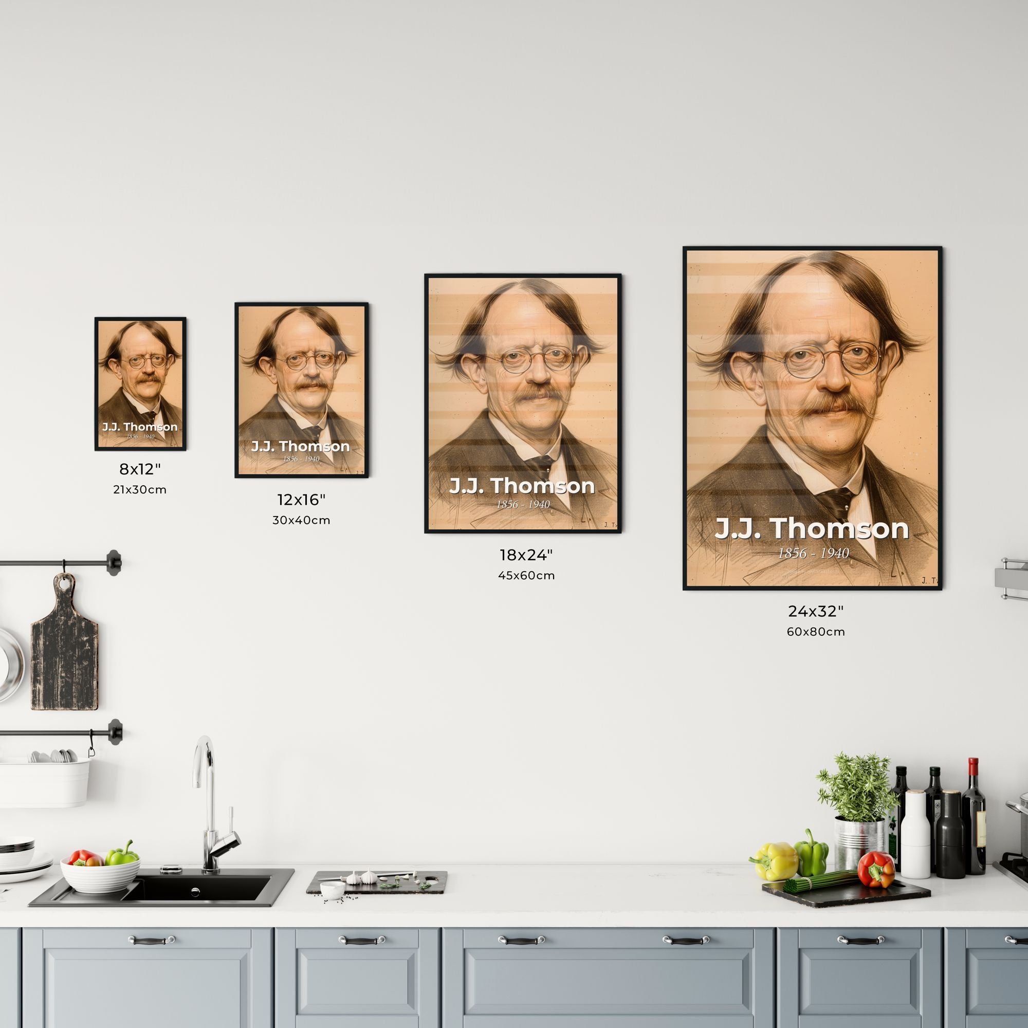 Exquisite Portrait of J.J. Thomson Framed Print – HEBSTREIT