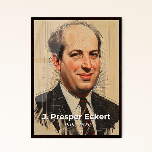 J. Presper Eckert: Visionary Engineer & Co-Inventor of ENIAC - Elegant Contemporary Art Print for Home Decor & Gift Giving