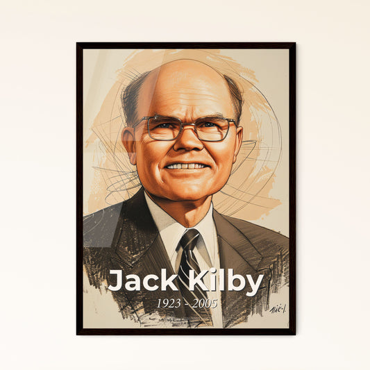 Radiant Tribute to Jack Kilby: A Contemporary Art Portrait Celebrating the Visionary Co-inventor of the Integrated Circuit