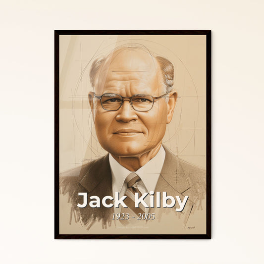 Portrait of Innovation: Jack Kilby, Pioneer of the Integrated Circuit - Elegant Contemporary Art Print for Home Decor