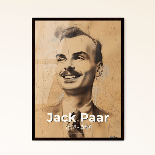 Captivating Portrait of Jack Paar: A Dynamic Tribute to the Iconic TV Host – Perfect for Home Decor or a Unique Gift!