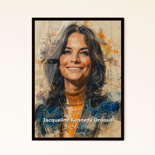 Elegant Essence: Iconic Portrait of Jacqueline Kennedy Onassis - A Timeless Tribute in Contemporary Art for Your Home Decor