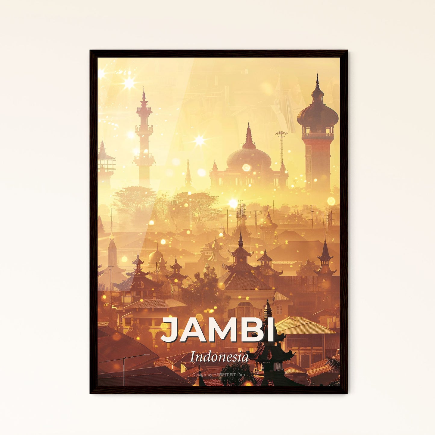 Jambi Horizon with Familiar Sights - A city with many towers and buildings