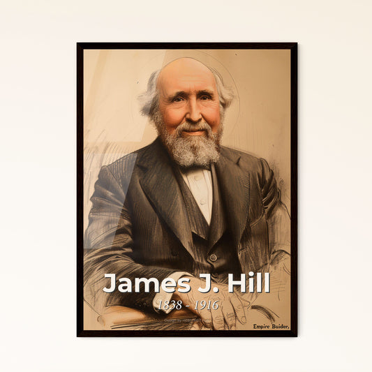 Captivating Portrait of James J. Hill: The Empire Builder - A Contemporary Masterpiece for Home Decor & Gift Giving